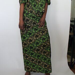 African Print Maxi Skirt